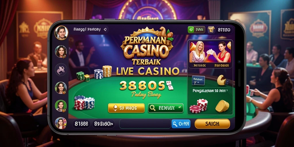 Tampilan seru gameplay Live Casino di aplikasi 8180.