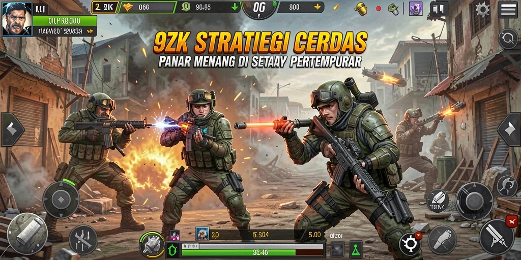 Gameplay 9ZK menunjukkan aksi strategi yang mendebarkan.