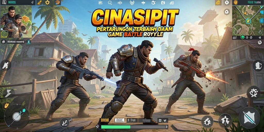 Tangkapan layar CINASIPIT memperlihatkan pertempuran mendebarkan di arena Battle Royale.