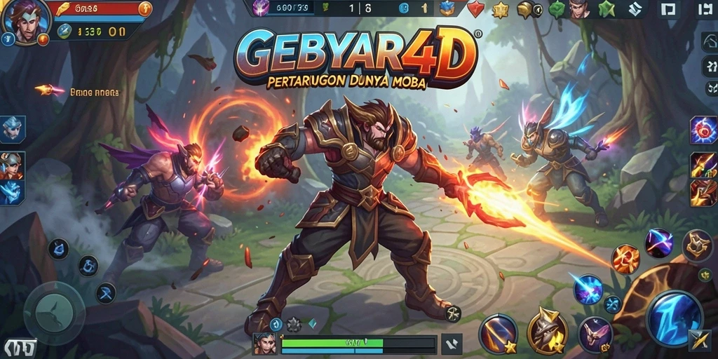 Tampilan grafis yang menakjubkan dalam GEBYAR4D saat pertarungan sengit.