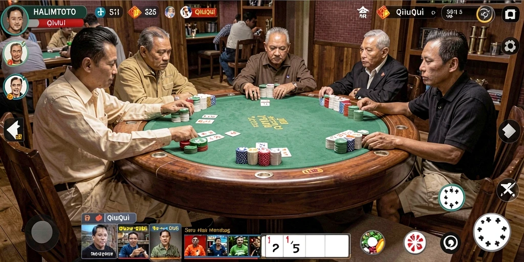 Tampilan gameplay QiuQiu yang mendebarkan di HALIMTOTO.