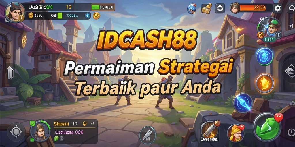 Tampilan aksi pertempuran seru dalam gameplay SLG IDCASH88.