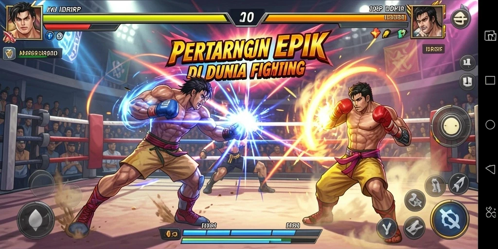 Screenshot menunjukkan aksi pertarungan seru di IDRRP.
