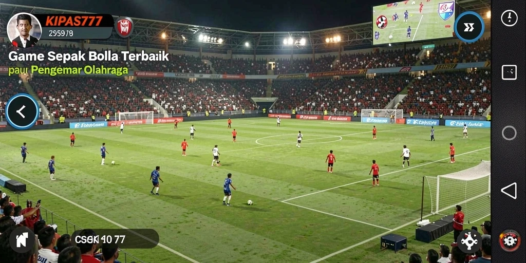 Tampilan gameplay KIPAS777 yang mengagumkan di lapangan sepak bola.