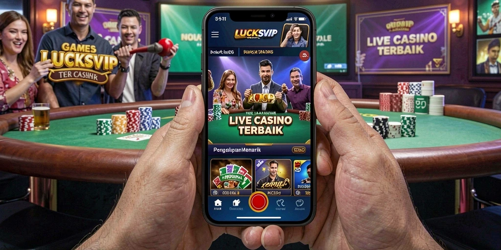 Tampilan gameplay Live Casino yang mendebarkan di LUCKSVIP.