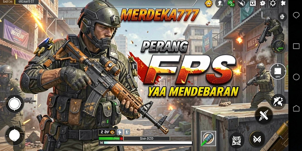 Tampilan menarik dari gameplay intens di MERDEKA777.