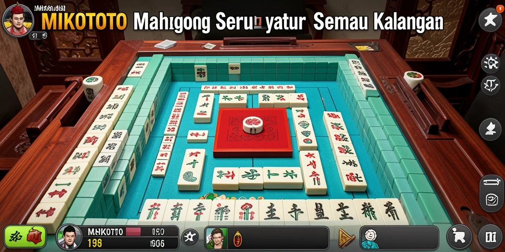 Tampilan gameplay seru MIKOTOTO dengan desain ubin Mahjong.