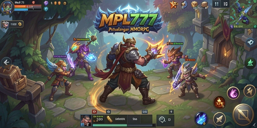 Tampilan gameplay seru di dunia virtual MMORPG.