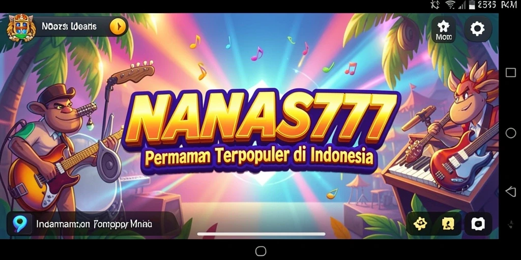 Tampilan gameplay NANAS777 saat pengguna menikmati musik.