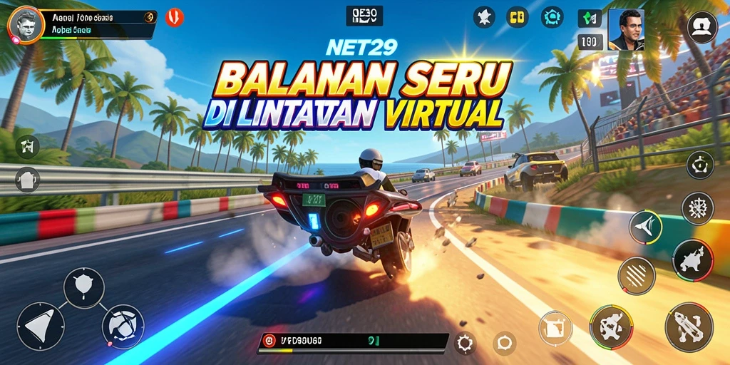 Gameplay NET29 yang seru dengan balapan cepat dan mobil yang menarik.