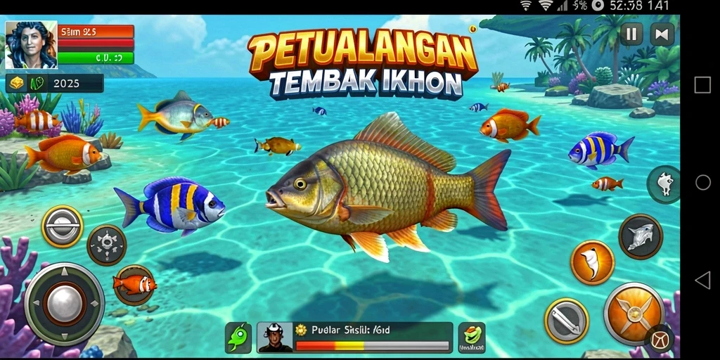 Screenshot gameplay PG11 menampilkan keseruan tembak ikan dengan berbagai efek menarik.