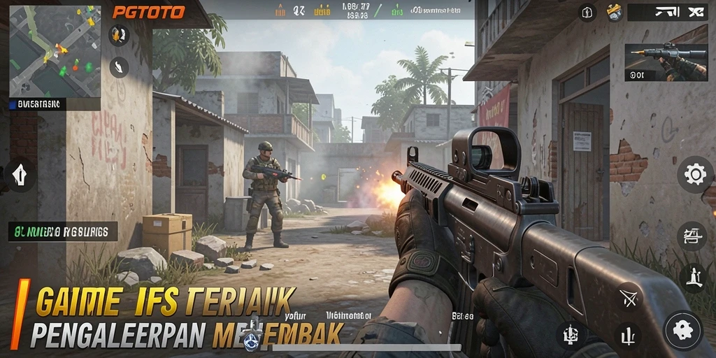 Gameplay PGTOTO dengan aksi tembak-menembak yang mendebarkan.