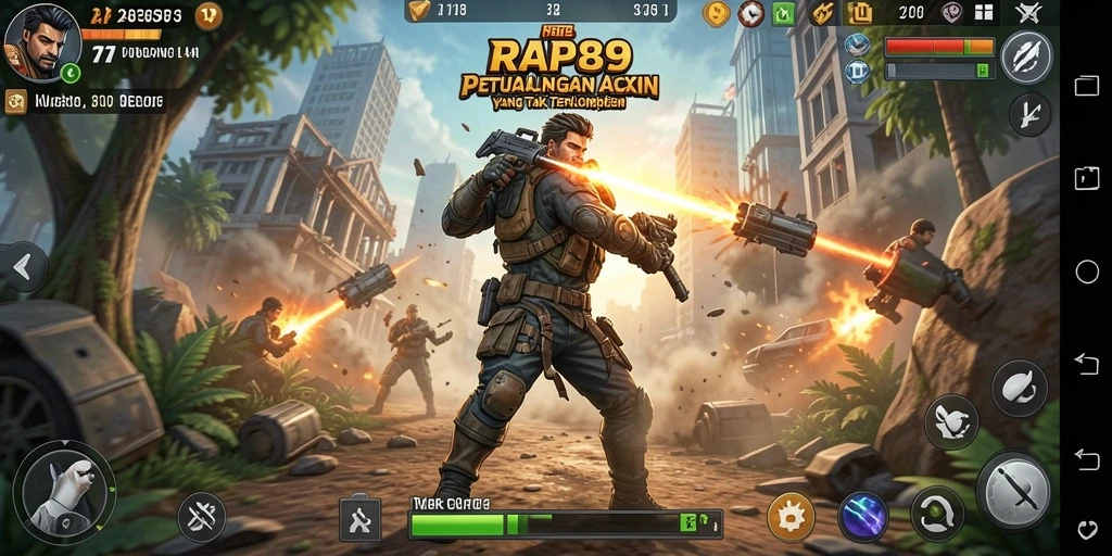 Tangkapan layar gameplay intens di RAP89 dengan pertempuran yang mendebarkan.