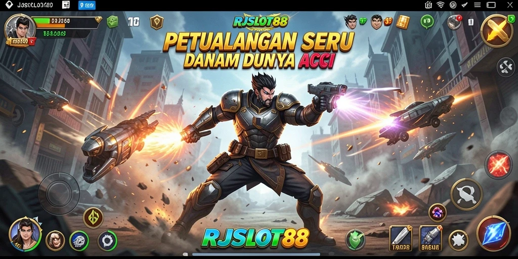 Tampilan seru gameplay RJSLOT88 yang penuh aksi.