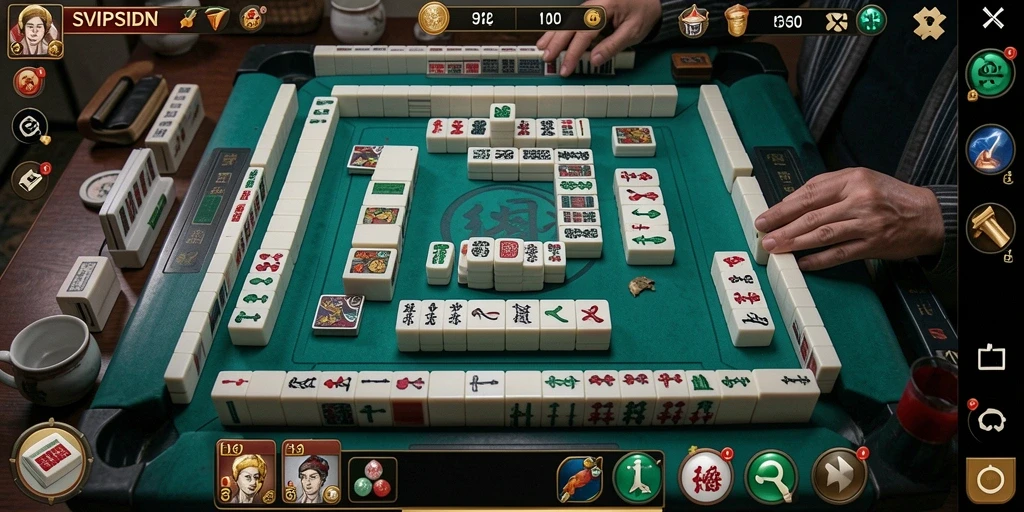 Tampilan gameplay menarik dari SVIPSIDN saat bermain Mahjong.