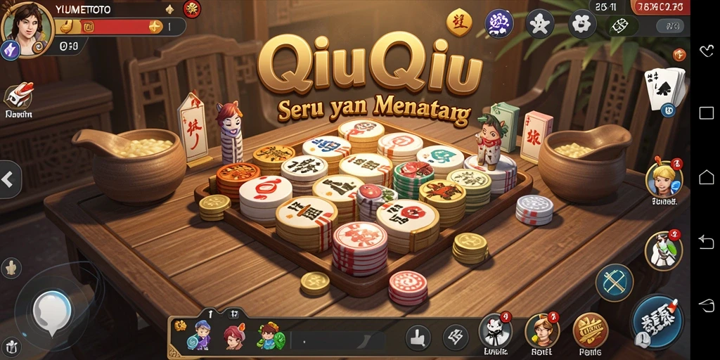 Tangkapan layar gameplay YUMETOTO menunjukkan momen seru permainan QiuQiu.